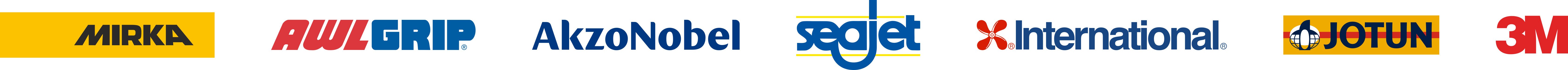 Mirka, Awlgrip, AkzoNobel, Seajet, International, Jotun, 3M, TruDesign